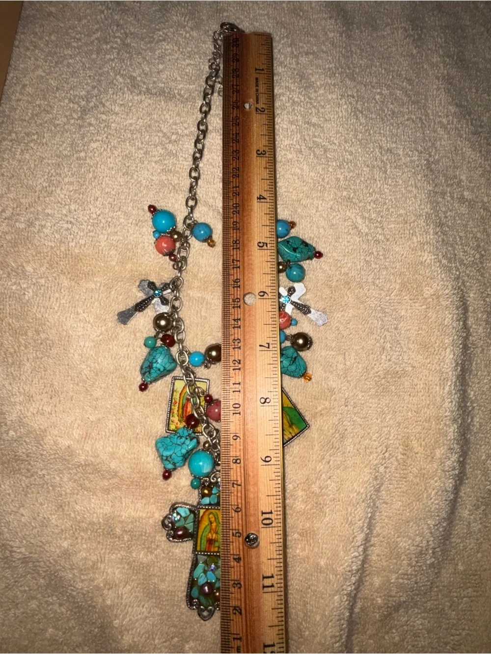 Yousi (You and I) Huge Dramatic & Colorful Cross Statement Necklace